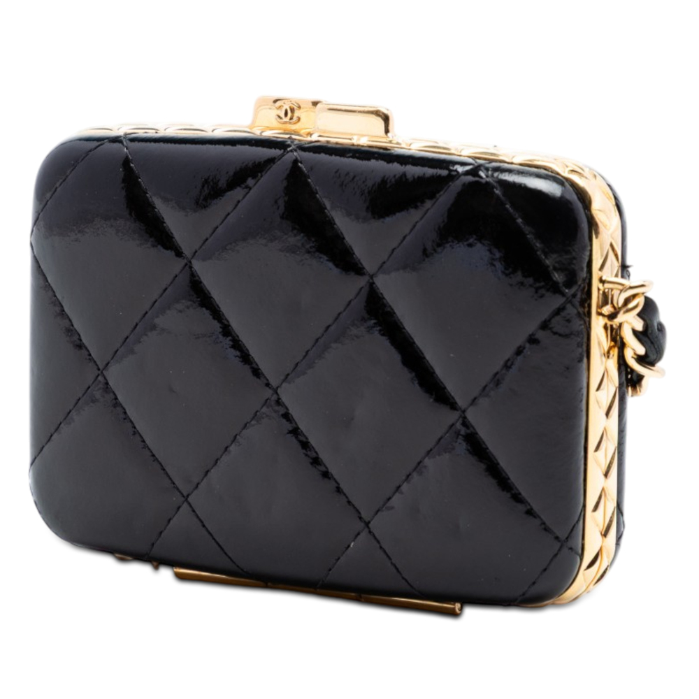 Pre-Loved Chanel Small Glazed Goatskin Box With Chain - Picture 2 of 7